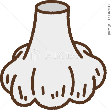 手書き風の単品アイコンイラスト 野菜 ニンニク 手書き風の単品アイコンイラスト 野菜 ニンニク 131369815