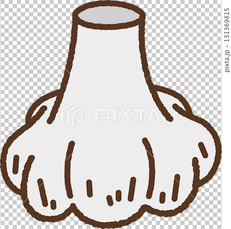 手書き風の単品アイコンイラスト 野菜 ニンニク 手書き風の単品アイコンイラスト 野菜 ニンニク 131369815