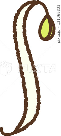 手書き風の単品アイコンイラスト　野菜　もやし 131369833