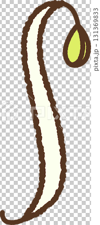 手書き風の単品アイコンイラスト　野菜　もやし 131369833