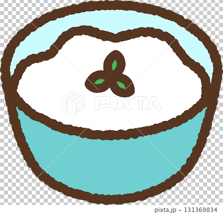 手書き風の単品アイコンイラスト　食べ物　ヨーグルト 131369834