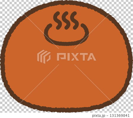 手繪單圖示插圖日式甜點溫泉饅頭 手繪單圖示插圖日式甜點溫泉饅頭 131369841