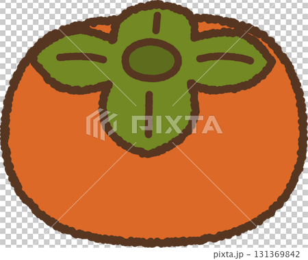 手繪單圖示插畫水果柿子 131369842