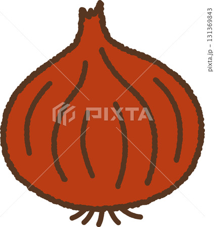 手書き風の単品アイコンイラスト 野菜 玉ねぎ 手書き風の単品アイコンイラスト 野菜 玉ねぎ 131369843