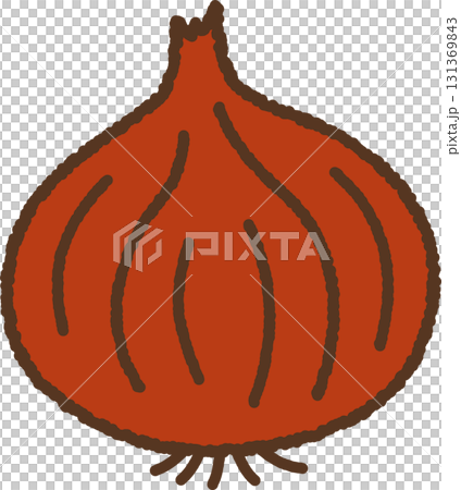 手書き風の単品アイコンイラスト 野菜 玉ねぎ 手書き風の単品アイコンイラスト 野菜 玉ねぎ 131369843