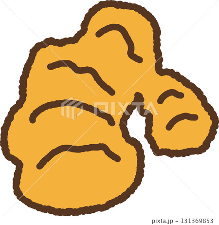 手書き風の単品アイコンイラスト　野菜　生姜 131369853