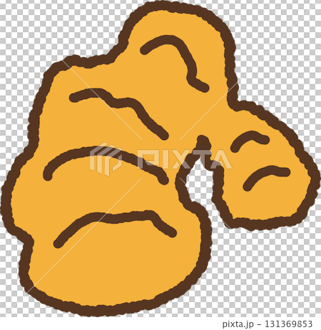 手書き風の単品アイコンイラスト　野菜　生姜 131369853