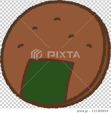 手書き風の単品アイコンイラスト お菓子 煎餅 手書き風の単品アイコンイラスト お菓子 煎餅 131369854