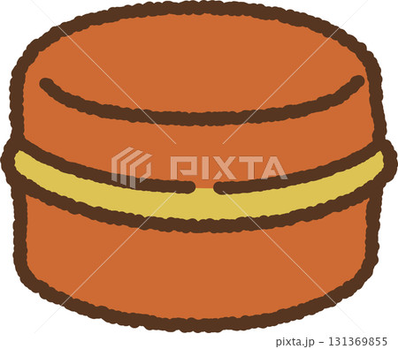 手書き風の単品アイコンイラスト　和菓子　大判焼き 131369855