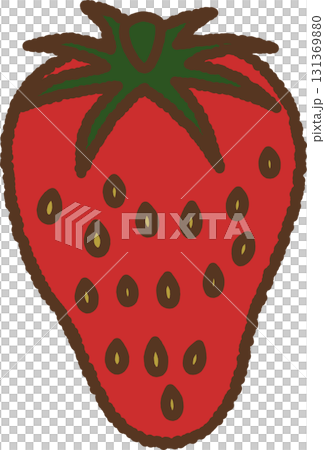 手書き風の単品アイコンイラスト 果物 苺 手書き風の単品アイコンイラスト 果物 苺 131369880