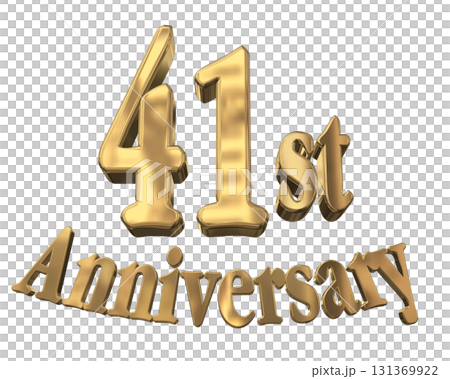 3DCG text "41st Anniversary/41st Anniversary Mark Sparkle" 3DCG text "41st Anniversary/41st Anniversary Mark Sparkle" 131369922