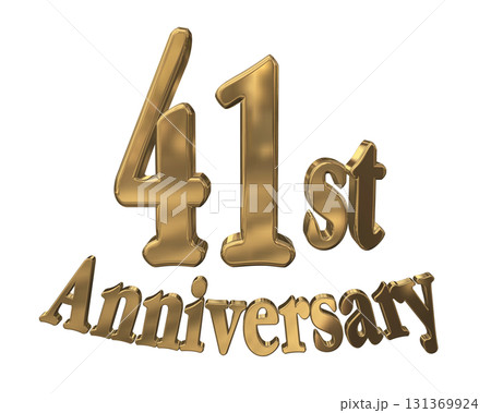 3DCG文字「41st Anniversary/41周年マークキラキラ」 3DCG文字「41st Anniversary/41周年マークキラキラ」 131369924