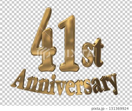 3DCG文字「41st Anniversary/41周年マークキラキラ」 3DCG文字「41st Anniversary/41周年マークキラキラ」 131369924