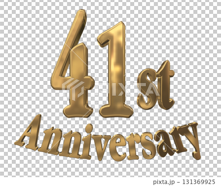 3DCG文字「41st Anniversary/41周年マークキラキラ」 3DCG文字「41st Anniversary/41周年マークキラキラ」 131369925