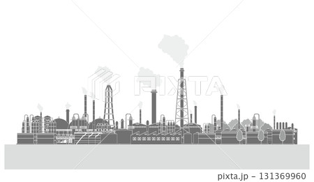工場地帯のベクターイラスト 工場地帯のベクターイラスト 131369960