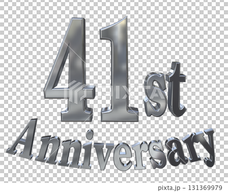 3DCG text "41st Anniversary/41st Anniversary Mark Sparkle" 131369979