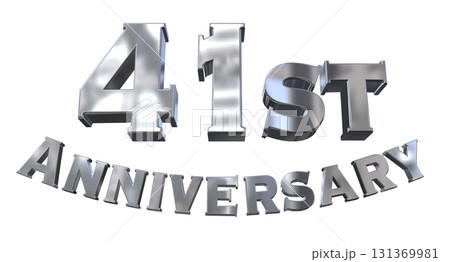 3DCG文字「41st Anniversary/41周年マークキラキラ」 131369981