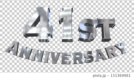 3DCG文字「41st Anniversary/41周年マークキラキラ」 131369981