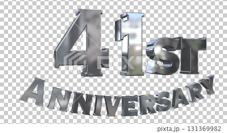 3DCG text "41st Anniversary/41st Anniversary Mark Sparkle" 131369982