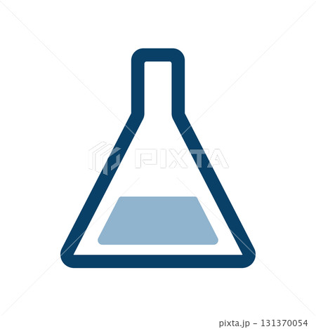 シンプルな三角フラスコのアイコンイラスト 131370054