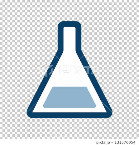 シンプルな三角フラスコのアイコンイラスト 131370054