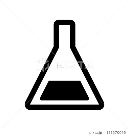シンプルな三角フラスコのアイコンイラスト 131370066