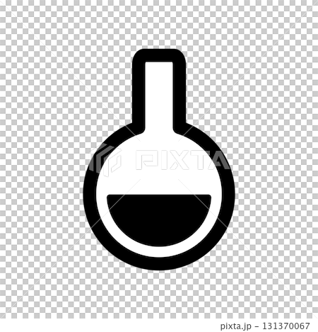 シンプルな丸底フラスコのアイコンイラスト 131370067