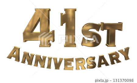 3DCG文字「41st Anniversary/41周年マークキラキラ」 131370098