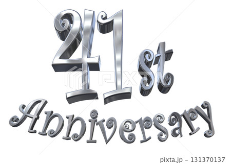 3DCG文字「41st Anniversary/41周年マークキラキラ」 131370137