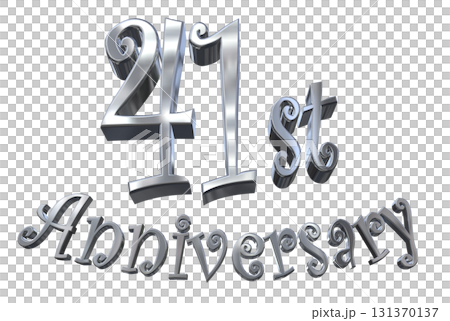 3DCG文字「41st Anniversary/41周年マークキラキラ」 131370137
