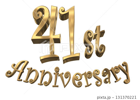 3DCG文字「41st Anniversary/41周年マークキラキラ」 131370221