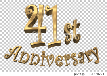 3DCG文字「41st Anniversary/41周年マークキラキラ」 131370221