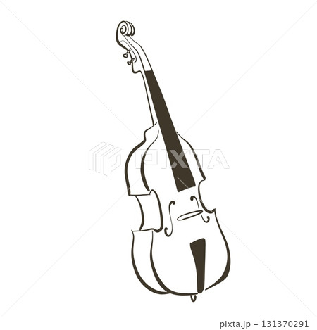 コントラバスの線画 131370291