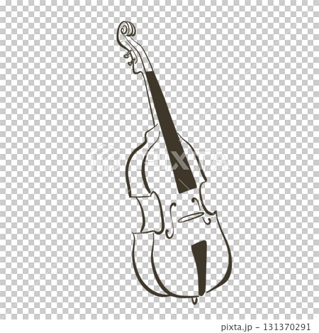 低音提琴線條圖 131370291