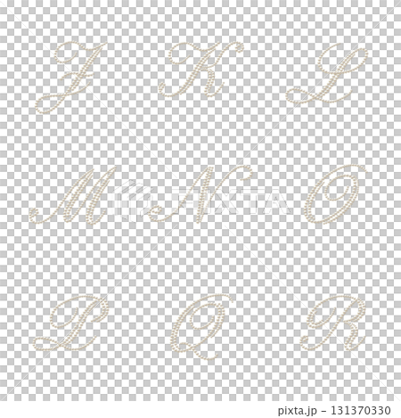 Pearl Alphabet J-R with Shading 131370330