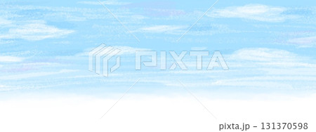 クレヨンで描いたような空のイラスト 131370598