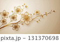 金色で描かれた花 131370698