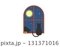 月を見る窓際の猫 131371016