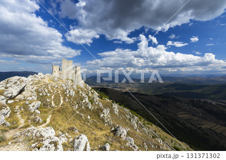 Rocca Calascio castle ruins on an italian hilltop 131371302