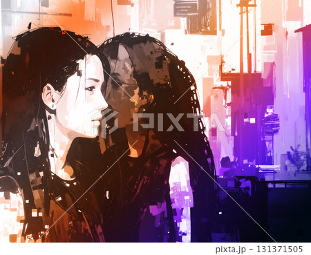 女性の内面を映し出す抽象的なイメージ 女性の内面を映し出す抽象的なイメージ 131371505