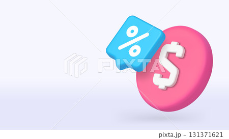 Finance Discount Icon With Dollar Sign And Percent Symbol Copy Space Banner Vector Illustration Finance Discount Icon With Dollar Sign And Percent Symbol Copy Space Banner Vector Illustration 131371621