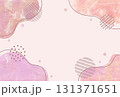 ピンクの流体シェイプ背景（水彩風ベクター） 131371651