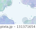 ブルーの流体シェイプ背景（水彩風ベクター） 131371654
