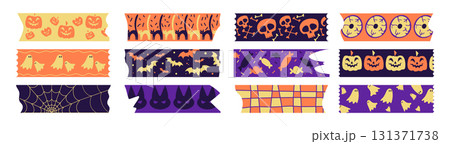 Halloween washi tape with pumpkins, skulls, bats 131371738