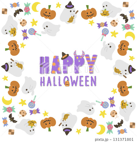 かわいいハロウィンのフレーム 131371801