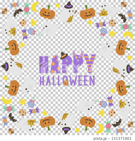 かわいいハロウィンのフレーム 131371801