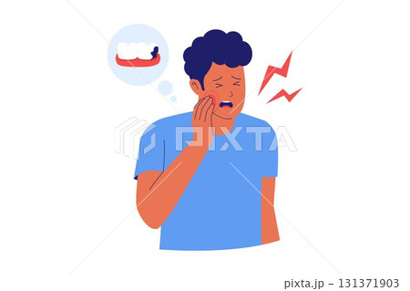 Illustration of Toothache and Dental Pain Illustration of Toothache and Dental Pain 131371903