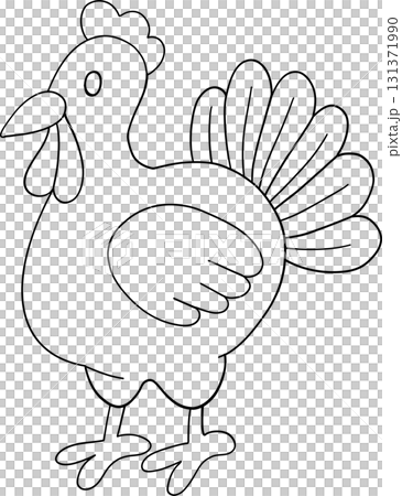 turkey thanksgiving autumn harvest in outline style of seasonal food for holiday celebration turkey thanksgiving autumn harvest in outline style of seasonal food for holiday celebration 131371990