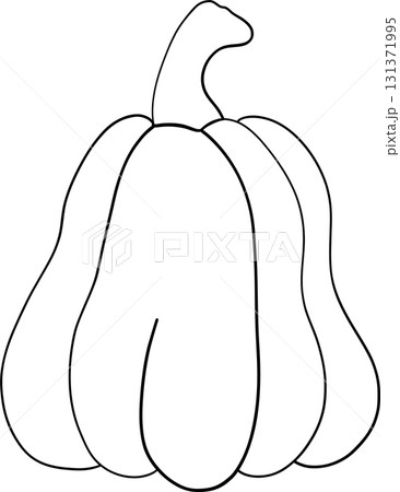 Pumpkin autumn harvest in outline style of seasonal food for holiday celebration Pumpkin autumn harvest in outline style of seasonal food for holiday celebration 131371995