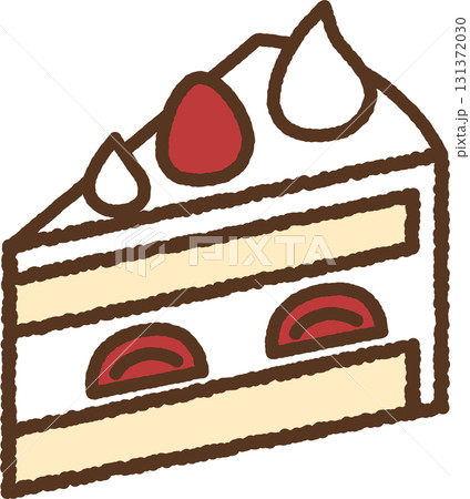 手書き風の単品アイコンイラスト 食べ物 ショートケーキ 手書き風の単品アイコンイラスト 食べ物 ショートケーキ 131372030